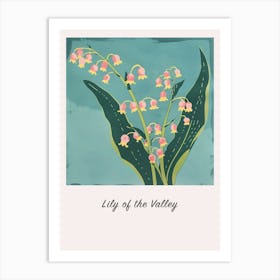 Lily Of The Valley 2 Square Flower Illustration Poster Art Print