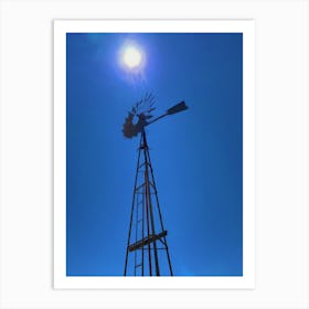 Sun Baked Windmill Of Australia Art Print