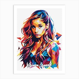 Ariana Grande 01 Portrait Music WPAP Pop Art Art Print