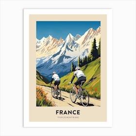 Tour De Mont Blanc France 7 Vintage Cycling Travel Poster Art Print
