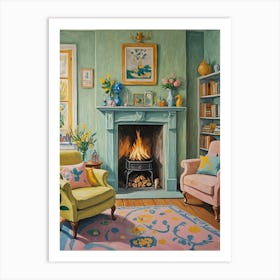 Cosy Pastel Pretty Room Art Print