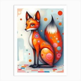 The Polka-Dot Fox Art Print