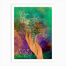 Virgo Healing Herbs Art Print