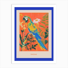 Spring Birds Poster Macaw 2 Art Print