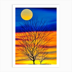 Winter Sunset Art Print