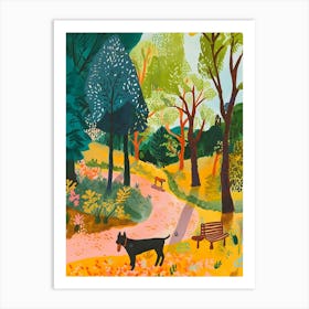 Dog In The Park Art Print