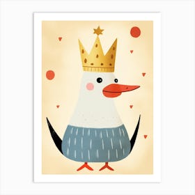 Little Goose 2 Wearing A Crown Art Print