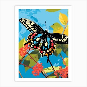 Pop Art Pipevine Swallowtail Butterfly 1 Art Print