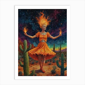 Fire Dancer 1 Art Print