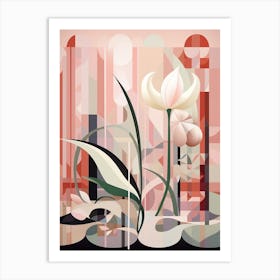 Abstract Geometric Botanical 5 Art Print