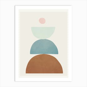 Soft Abstract Shapes 06 Art Print