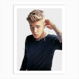 Justin Bieber Painted Art Print