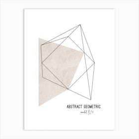 Abstract Geometric 4 Line Art Print