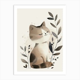 Charming Nursery Kids Animals Kitten 2 Art Print