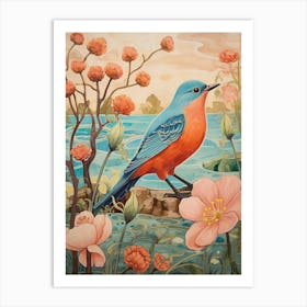 Eastern Bluebird 4 Detailed Bird Painting Art Print