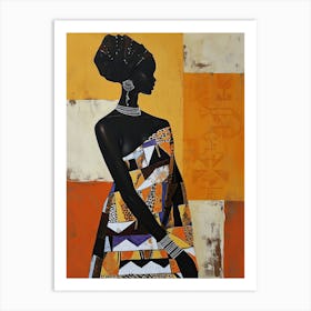 Tribal Echoes|The African Woman Series Art Print