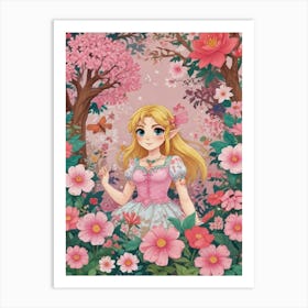 Elf In The Forest Art Print