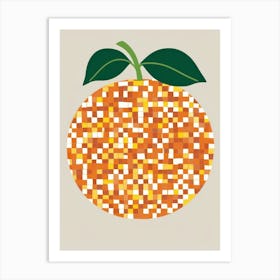 Orange Mosaic 43 Art Print