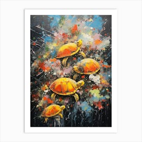 Turtles Abstract Expressionism 1 Art Print