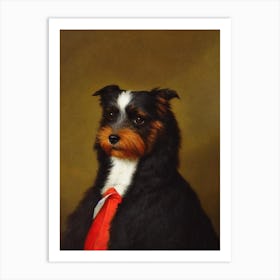 Norfolk Terrier Renaissance Portrait Oil Painting Art Print