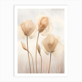 Boho Dried Flowers Flamingo Flower 4 Art Print