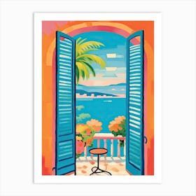 Cote D Azur Window 1 Art Print