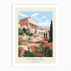 The Acropolis Museum   Athens, Greece   Cute Botanical Illustration Travel 3 Poster Art Print