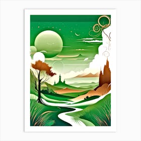 Landscape With A Castle Art Print