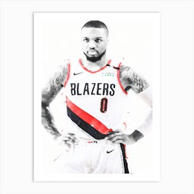 Damian Lillard Portland Trail Blazers Art Print