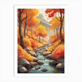 Albedobase Xl The Leaves Of The Trees Are Colored In Shades Of 3 Art Print