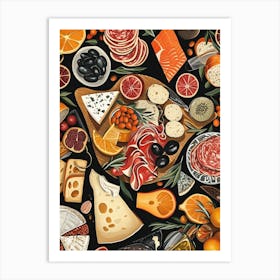 Charcuterie Board Art Deco Inspired 2 Art Print