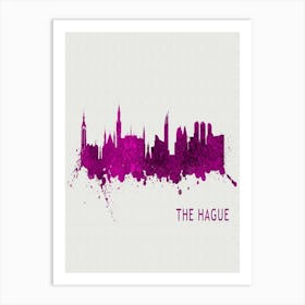 The Hague Netherlands City Purple Art Print