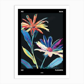 No Rain No Flowers Poster Asters 5 Art Print