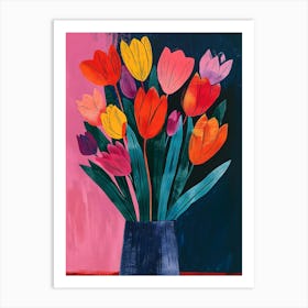 Tulips In A Vase 1 Art Print