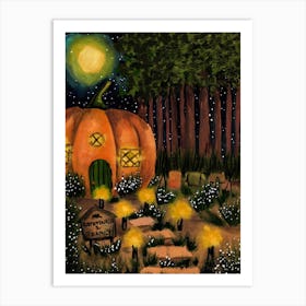 Halloween Pumpkin Home Art Print
