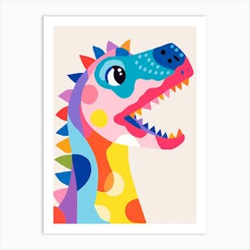 Colourful Dinosaur Scelidosaurus 2 Art Print