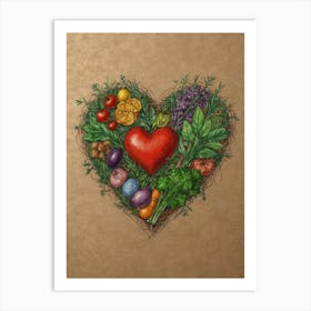 Heart Of Vegetables 1 Art Print