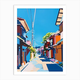 Aizu Wakamatsu Japan Colourful Illustration Art Print