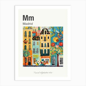 Kids Travel Alphabet  Madrid 3 Art Print