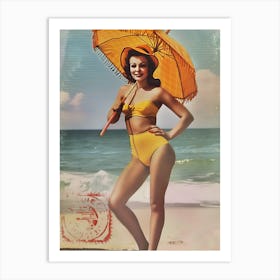 Vintage Bikini Art Print