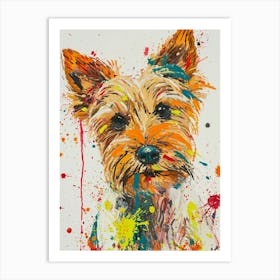 Yorkshire Terrier Acrylic Painting 10 Art Print