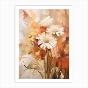 Fall Flower Painting Oxeye Daisy 2 Art Print