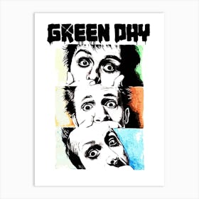 Green Day band music 8 Art Print