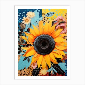 Surreal Florals Sunflower 3 Flower Painting Art Print