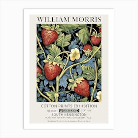 William Morris Strawberries Flowers Vintage Exhibition Art Print