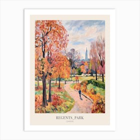 Autumn City Park Painting Regents Park London 1 Poster Art Print