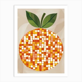 Orange Mosaic 6 Art Print