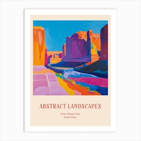 Colourful Abstract Arches National Park Usa 2 Poster Art Print