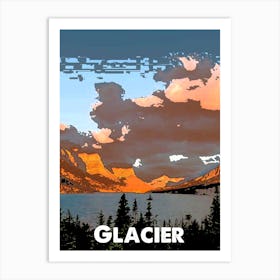 Glacier, National Park, Nature, USA, Wall Print, Art Print