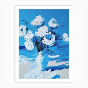 Flowers On The Beach Art Print